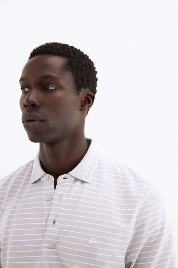 Pedro del Hierro Polo de rayas Gris