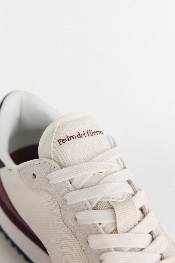 Pedro del Hierro Tenis de piel y textil Beige