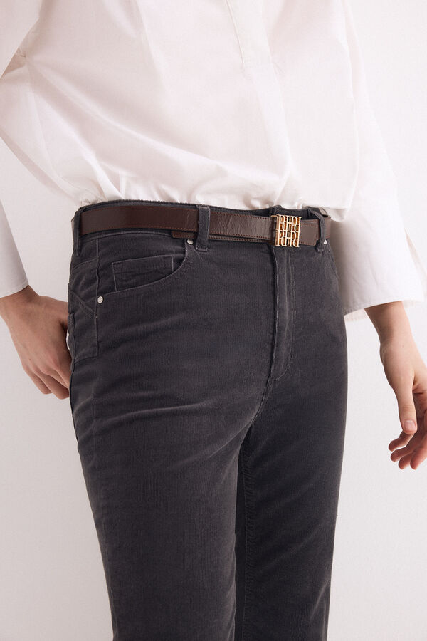 Pedro del Hierro Pantalones push up de pana Gris