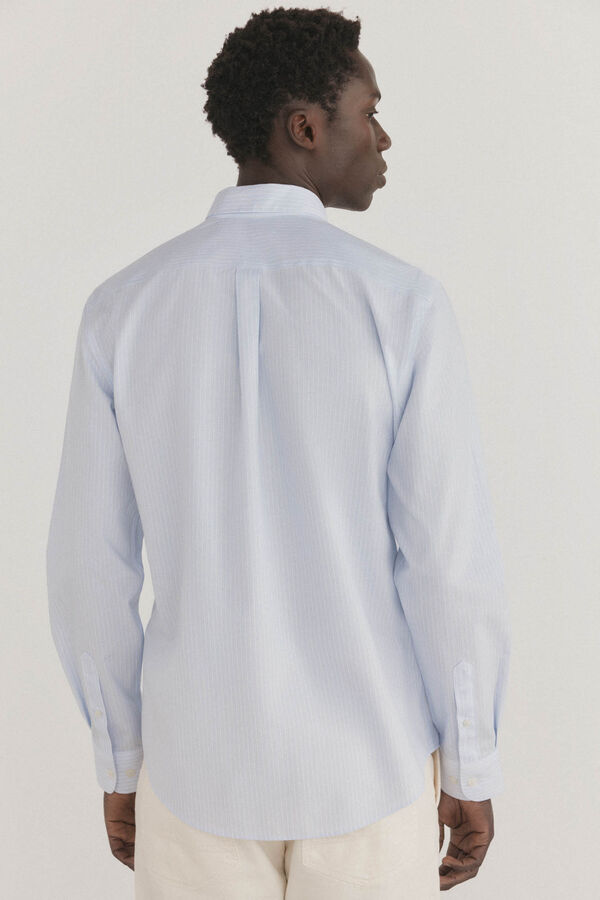 Pedro del Hierro Camisa de rayas non iron + antimanchas Azul