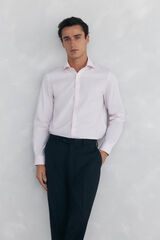 Pedro del Hierro Camisa vestir lisa non iron + antimanchas Rosa