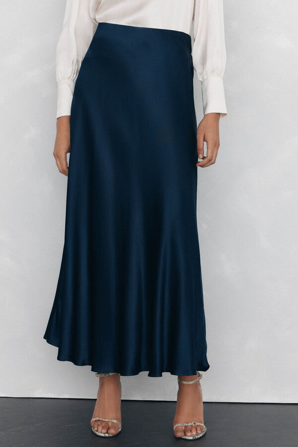 Pedro del Hierro Falda satinada Azul