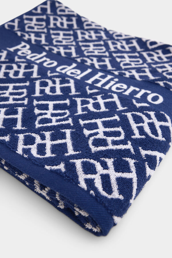 Pedro del Hierro Toalla playa logos Azul