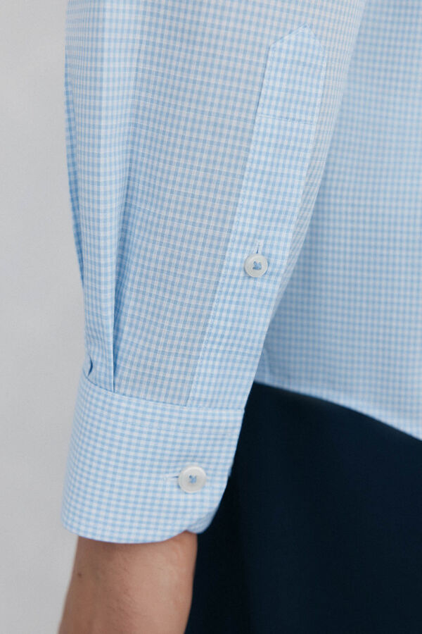 Pedro del Hierro Camisa de vestir a cuadros non iron + antimanchas Azul