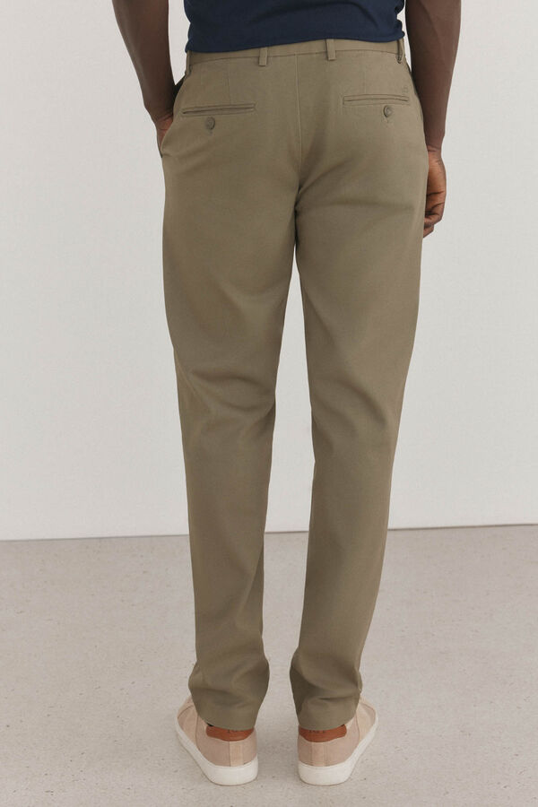 Pedro del Hierro Chino textura regular fit Verde