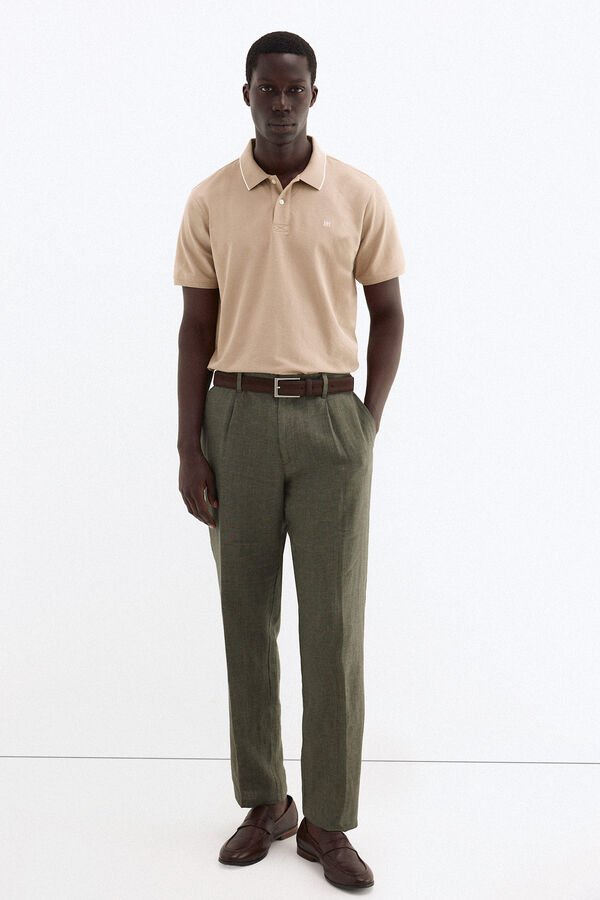 Pedro del Hierro Polo b&aacute;sico tips Beige