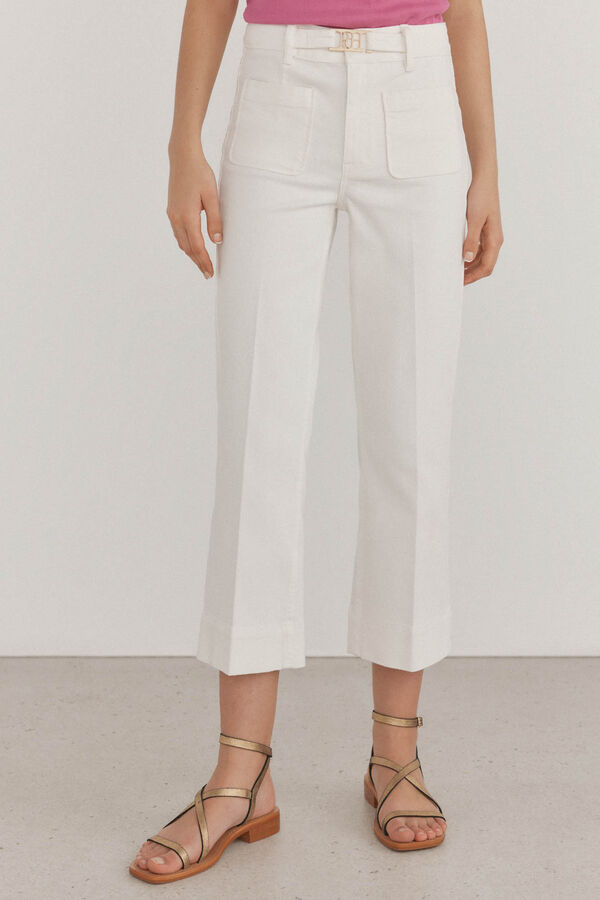 Pedro del Hierro Jeans stove pipe cropped Crudo