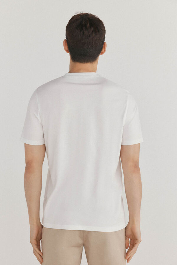 Pedro del Hierro Camiseta logo posicional Blanco