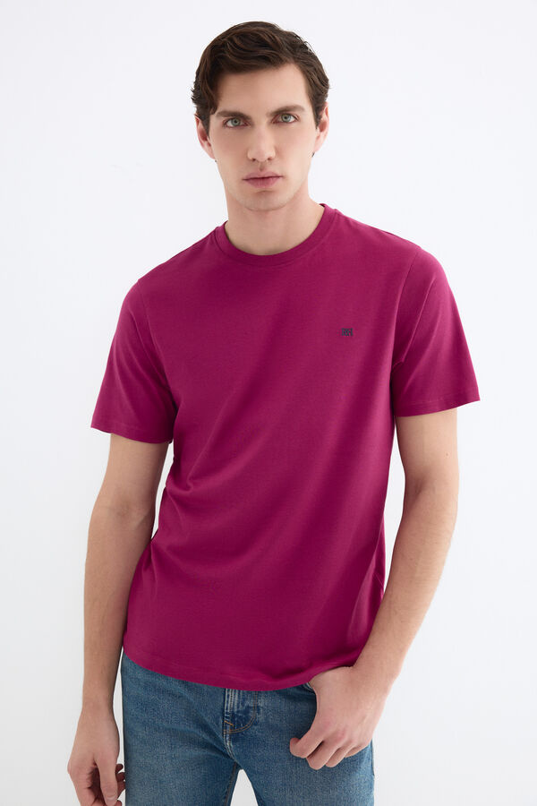 Pedro del Hierro Camiseta b&aacute;sica logo Morado