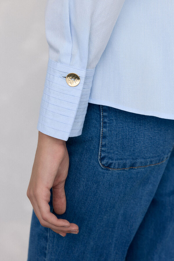 Pedro del Hierro Camisa estructurada Azul