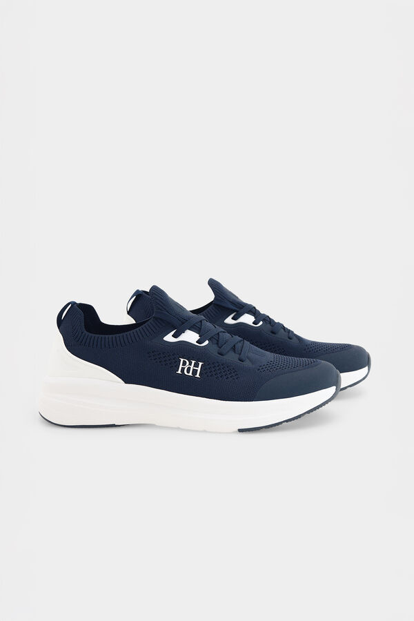 Pedro del Hierro Zapatilla textil cordones Azul