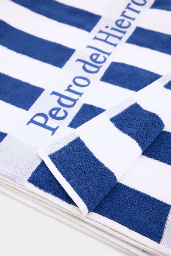 Pedro del Hierro Toalla playa rayas Azul