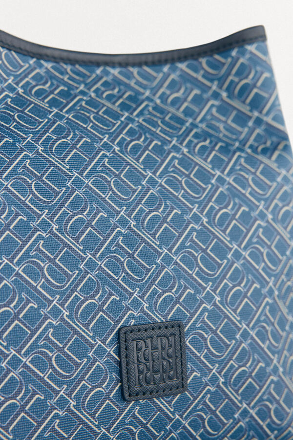 Pedro del Hierro Bolsa bucket doble asa monograma Azul