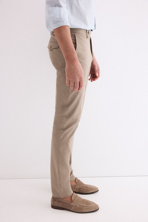 Pedro del Hierro Chino print slim Gris
