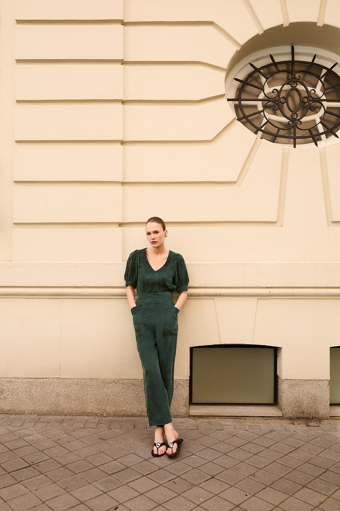 Pedro del Hierro Jumpsuit largo con detalle en las mangas