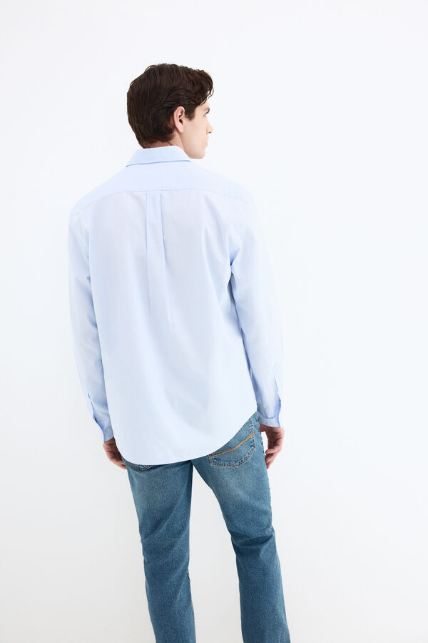 Pedro del Hierro Camisa lisa popel&iacute;n Azul