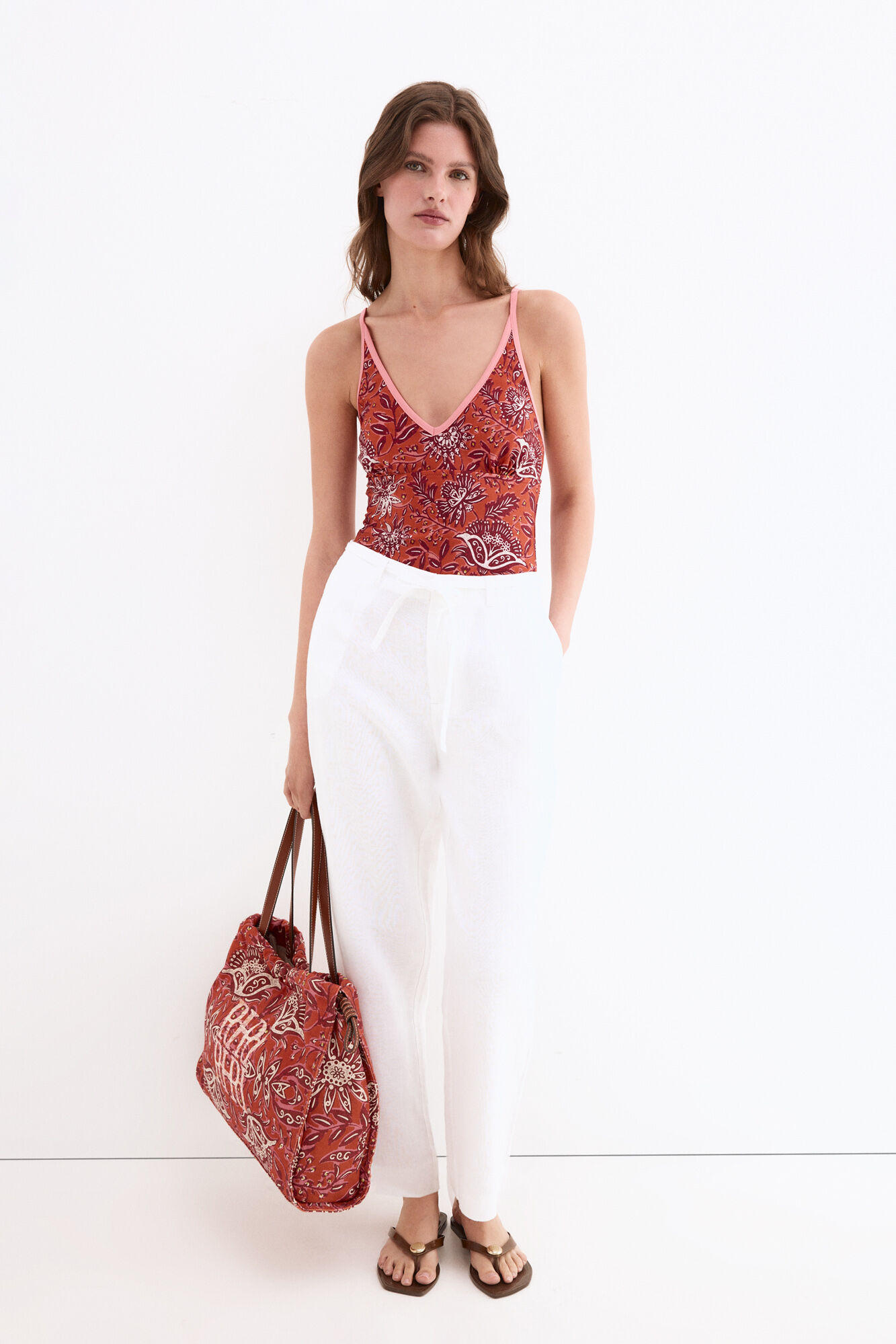 Pedro del Hierro Ba&ntilde;ador estampado con contrastes