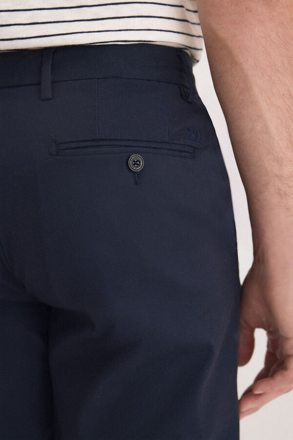 Pedro del Hierro Pantal&oacute;n estructura dobby regular Azul
