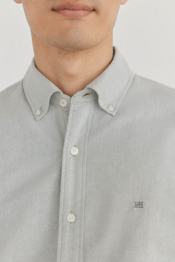 Pedro del Hierro Camisa iconic oxford liso Verde