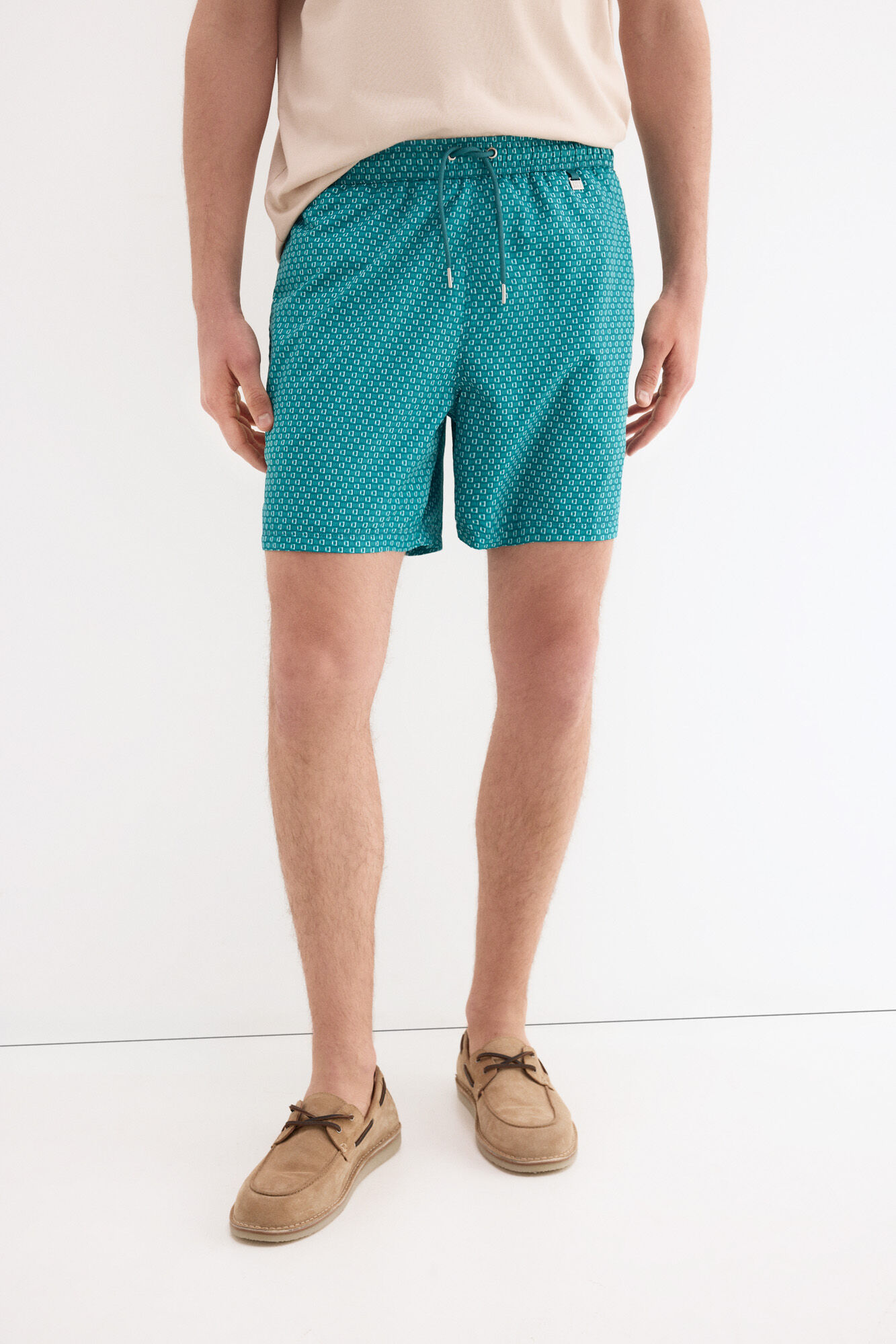 Pedro del Hierro Ba&ntilde;ador micro estampado geom&eacute;trico
