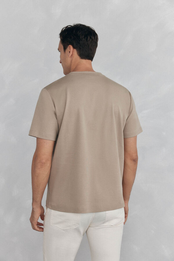Pedro del Hierro Camiseta mercerizada Beige