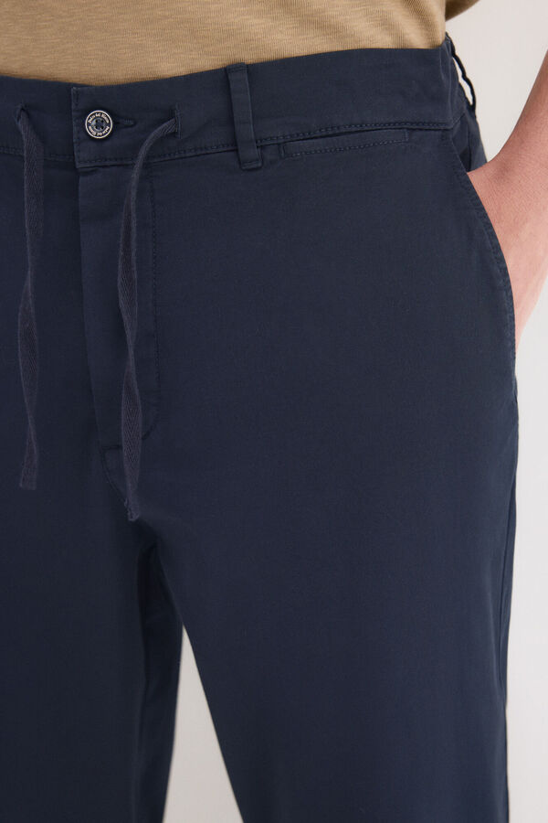Pedro del Hierro Chino estructura con cordones regular fit Azul