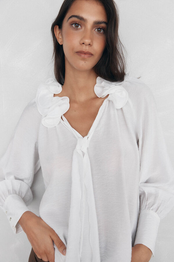 Pedro del Hierro Blusa holgada lisa Blanco