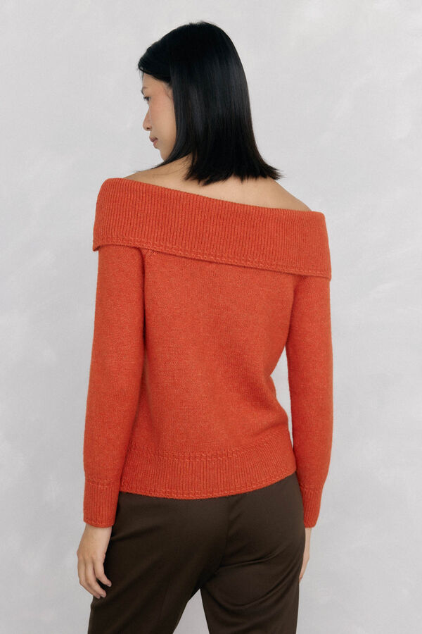 Pedro del Hierro Su&eacute;ter cuello envolvente Naranja