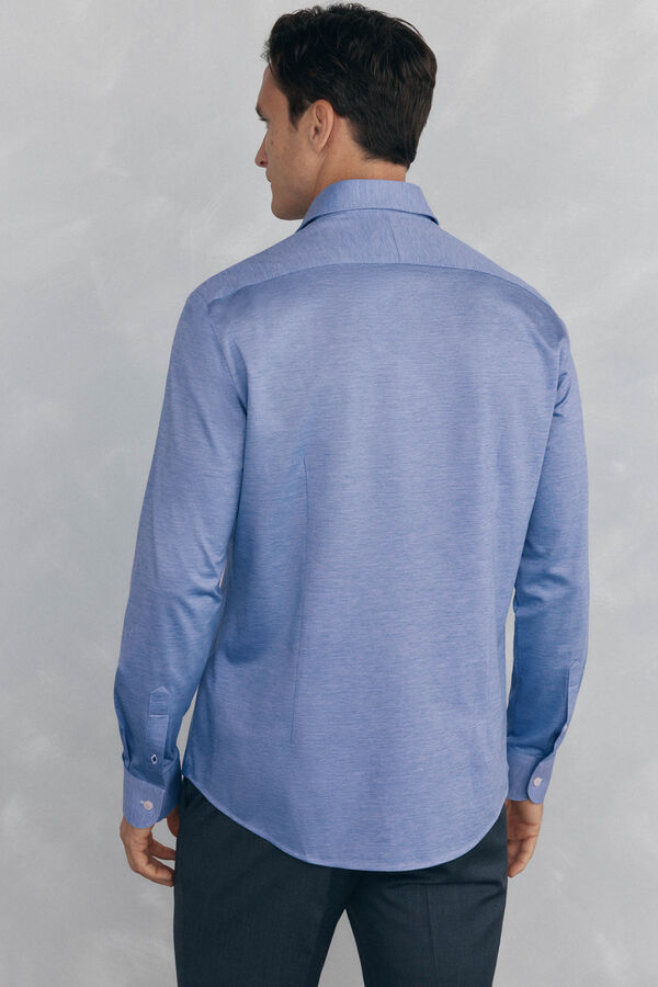 Pedro del Hierro Camisa lisa de punto Azul