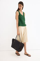 Pedro del Hierro Camiseta crochet sin mangas Verde