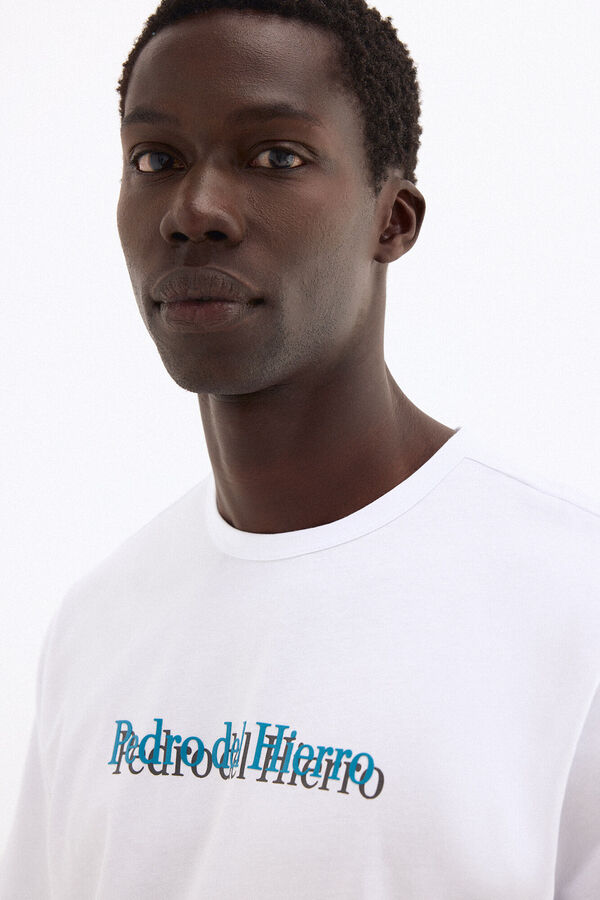 Pedro del Hierro Camiseta logo Blanco