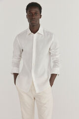 Pedro del Hierro Camisa lisa lino Crudo