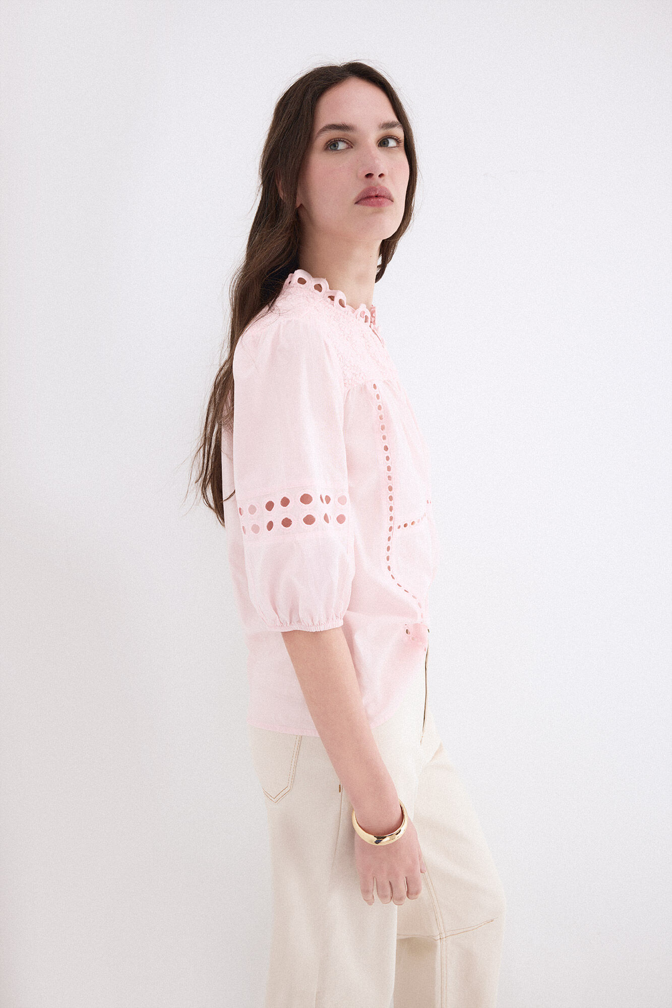 Pedro del Hierro Blusa rom&aacute;ntica calados