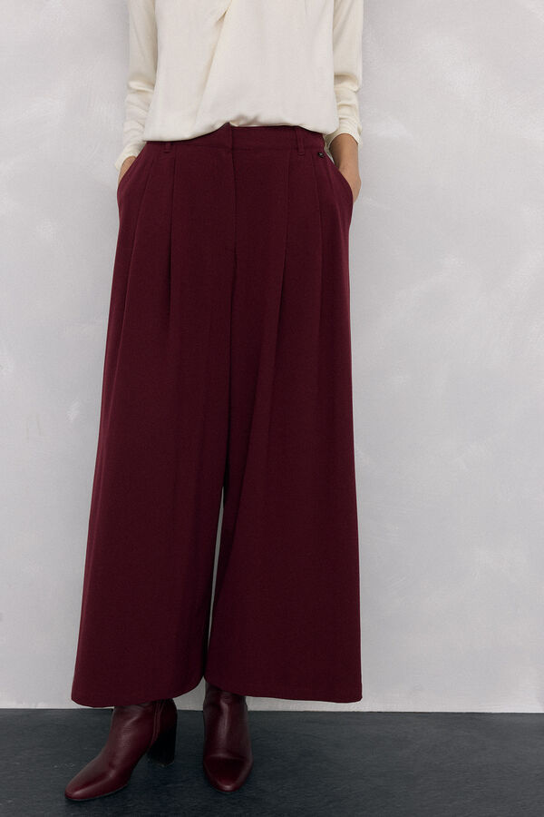 Pedro del Hierro Pantal&oacute;n falda Burdeos