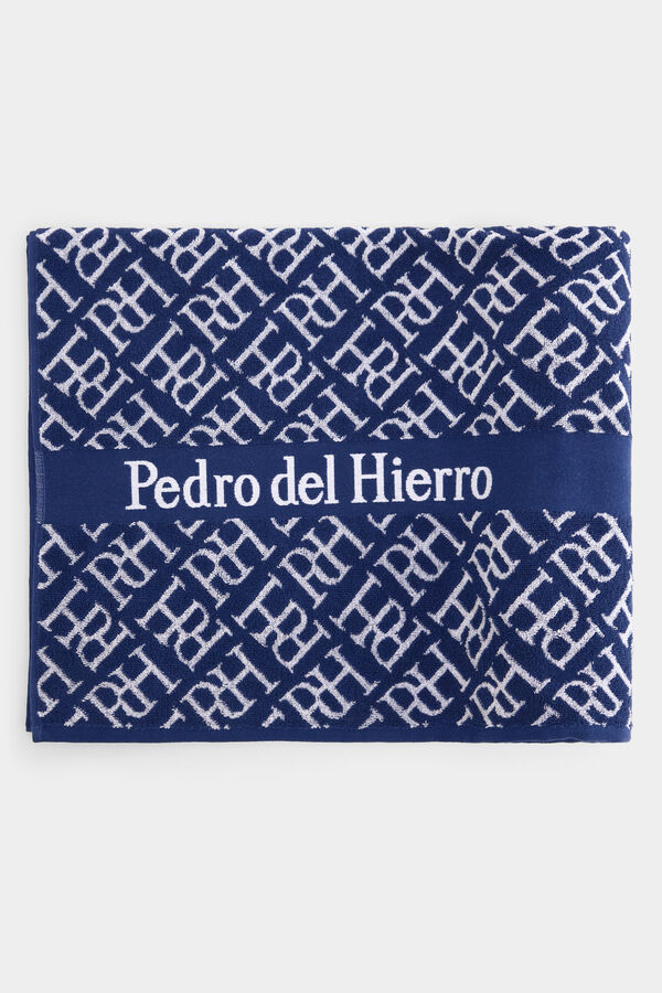 Pedro del Hierro Toalla playa logos Azul