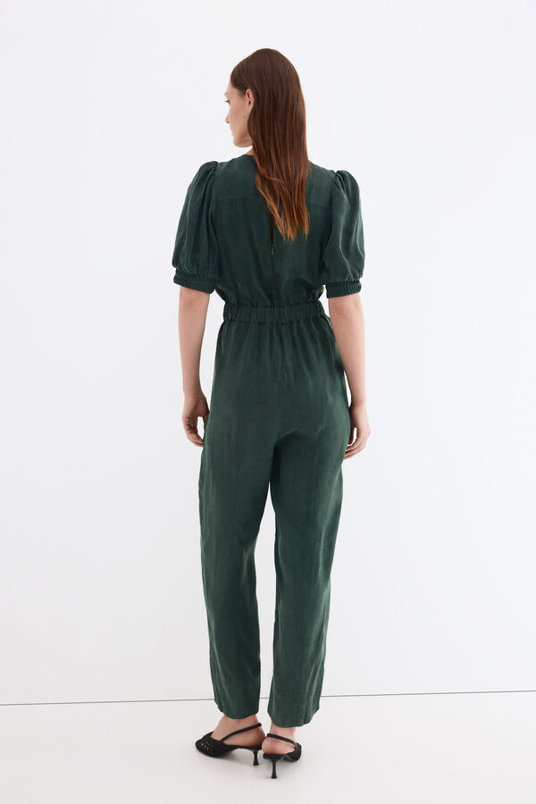 Pedro del Hierro Jumpsuit largo con detalle en las mangas Verde