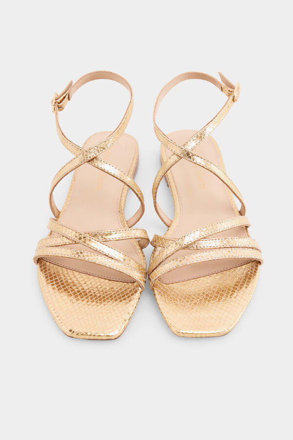 Pedro del Hierro Sandalia dorada Amarillo