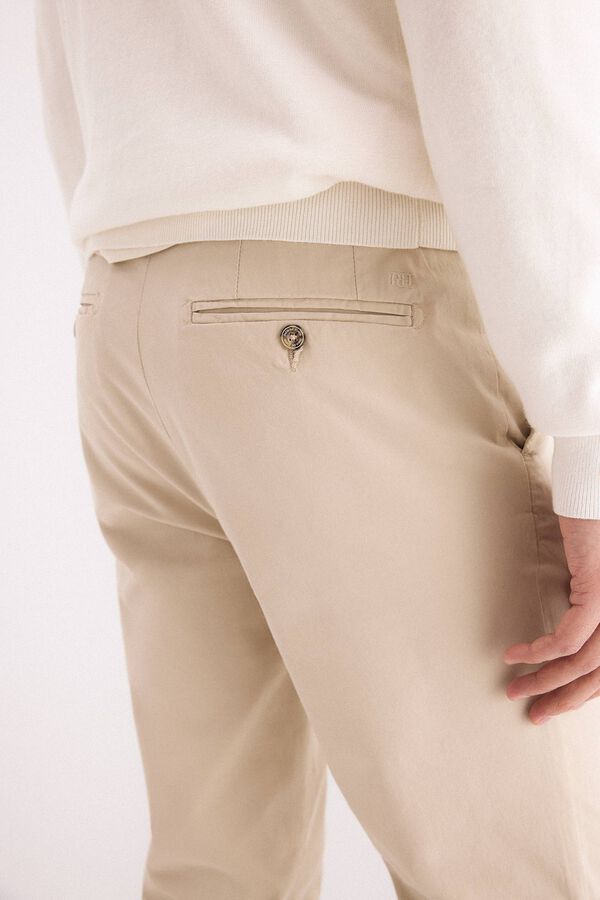 Pedro del Hierro Pantal&oacute;n chino slim fit Beige