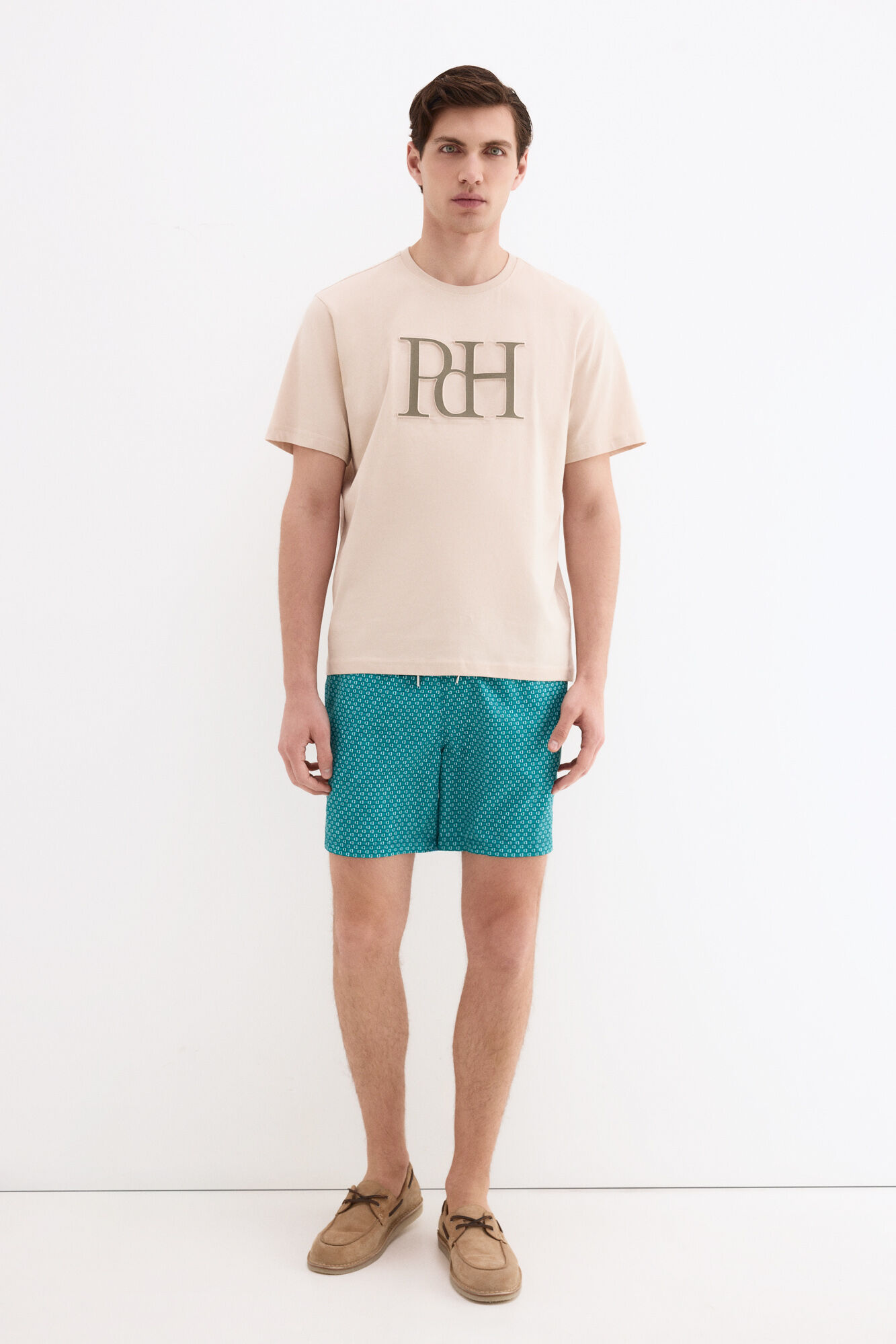 Pedro del Hierro Ba&ntilde;ador micro estampado geom&eacute;trico