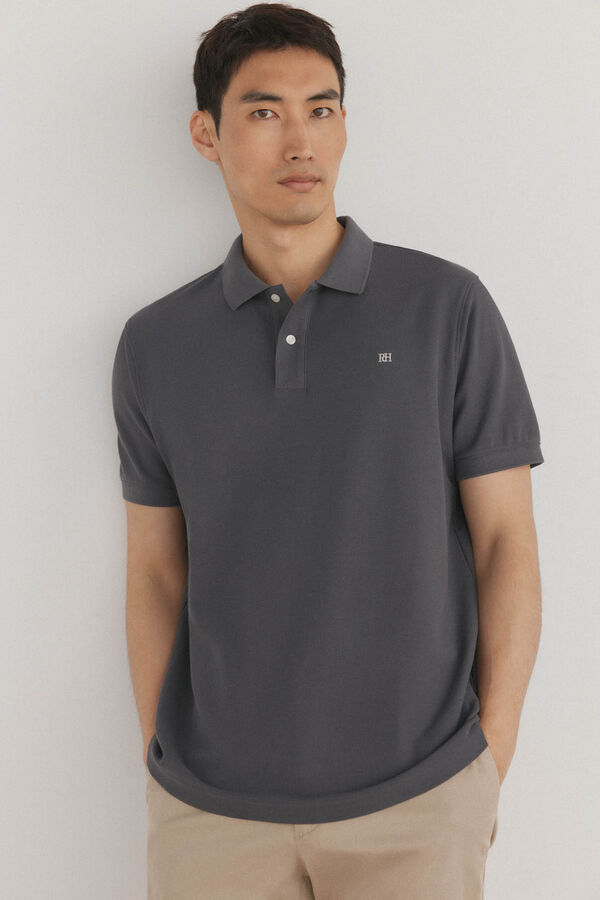 Pedro del Hierro Polo b&aacute;sico piqu&eacute; Gris