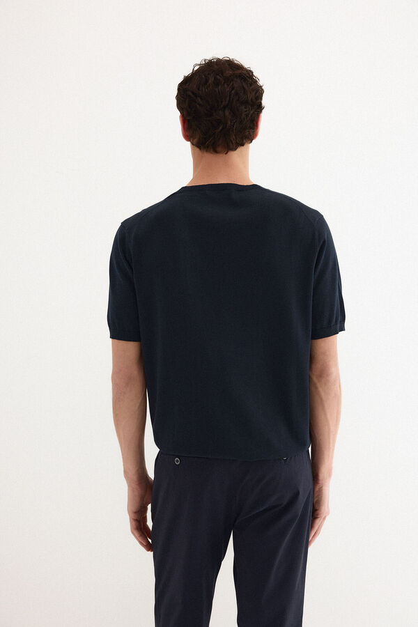 Pedro del Hierro Camiseta jersey premium manga corta algod&oacute;n Azul