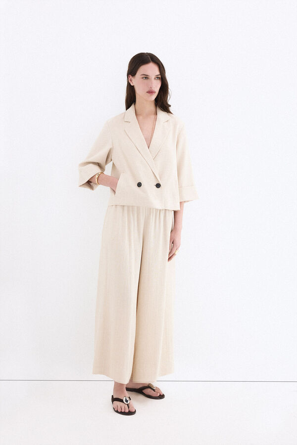 Pedro del Hierro Blazer fluida Marr&oacute;n