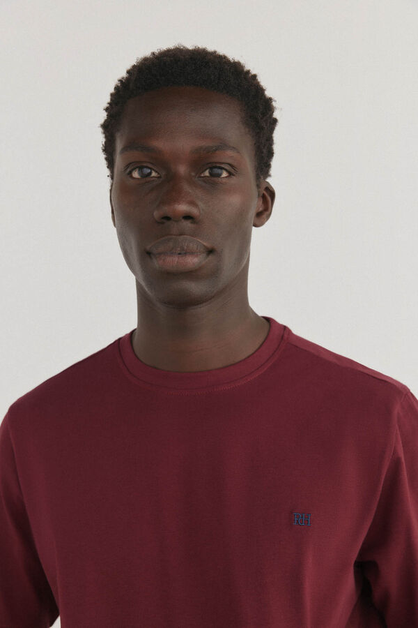 Pedro del Hierro Camiseta b&aacute;sica Burdeos