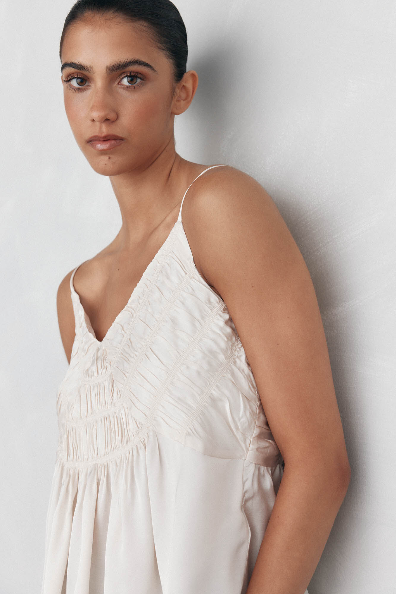 Pedro del Hierro Top de sat&eacute;n con tirantes