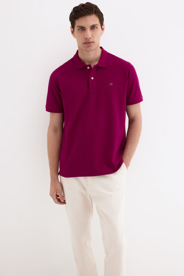 Pedro del Hierro Polo b&aacute;sico piqu&eacute; Morado