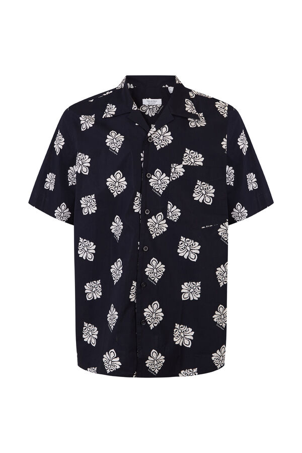 Pedro del Hierro Camisa estampada manga corta Azul