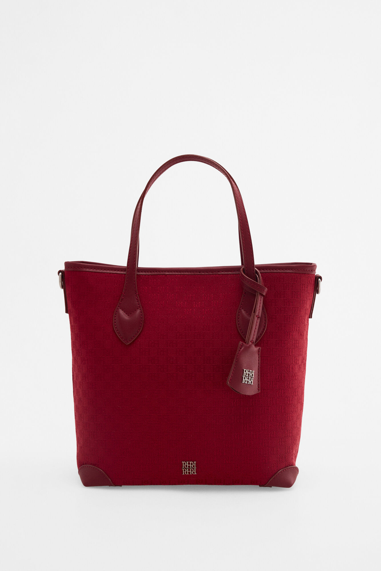 Pedro del Hierro Bolsa tote mediana de jacquard cherry