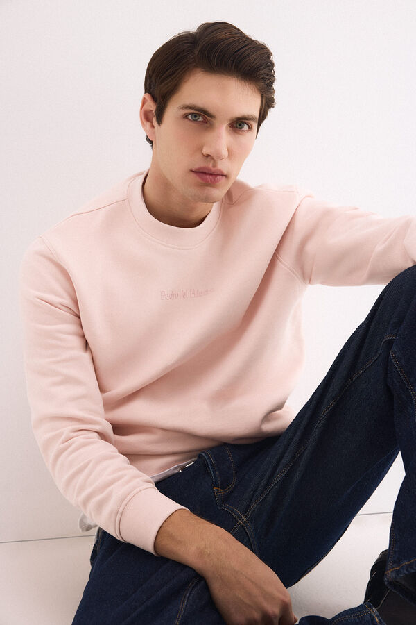 Pedro del Hierro Sudadera cuello caja Rosa