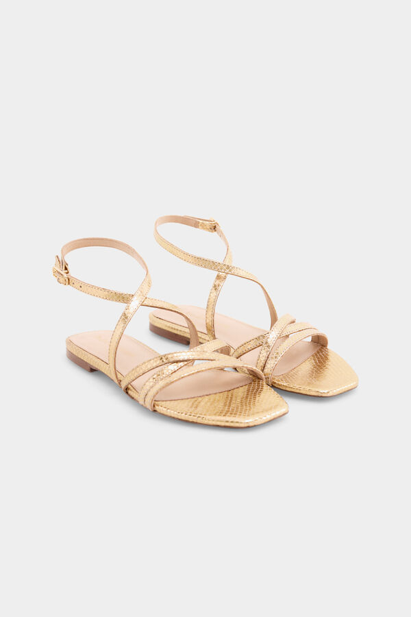 Pedro del Hierro Sandalia dorada Amarillo
