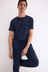 Pedro del Hierro Set de pijama punto modal Azul